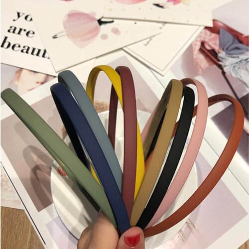 Hot Sales Plastic Fashion Thin Headband Resin Headbands Frosted Hair Accessories For Woman Girls Anti-Slip Hair Hoop Headwear