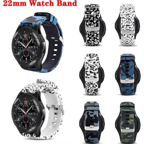 Strap for Amazfit GTR 47mm Camouflage Silicone Watch Band Bracelet for Huami Amazfit Pace/Stratos 2 2S Strap for Huawei Watch GT