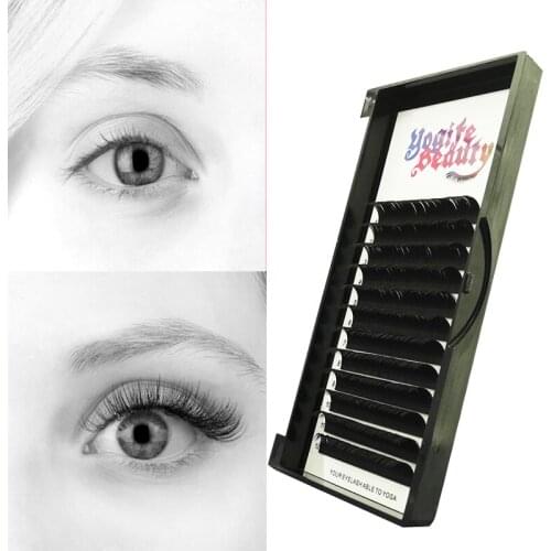 Lash Extensions 3d Silk Eyelash Extensions Faux Mink 12 Rows Stable Curl from Yogife Beauty