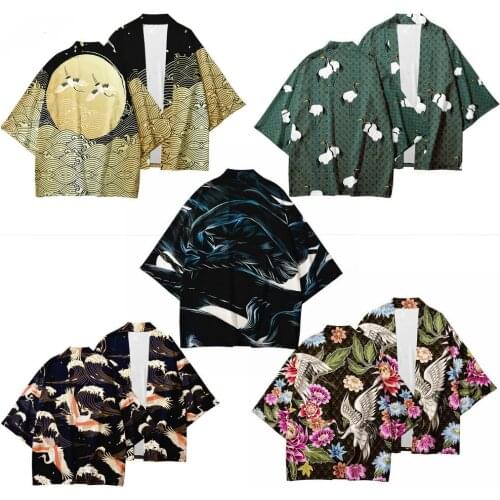 Kimono shirt cardigan men yukata samurai clothing mens haori karate japanese style blouse