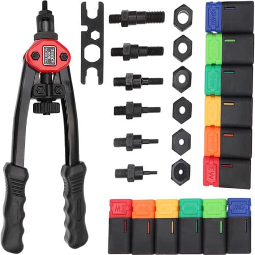 Hand Threaded Rivet Nuts Gun BT605 606 M3 M4 M5 M6 M8 M10 Double Insert Manual Riveter Gun Riveting Rivnut Tool Rivet tool