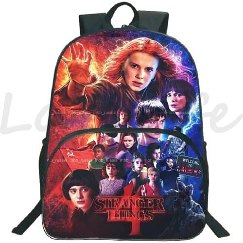 Stranger Things 4 Backpack kids Student School Backpack Laptop Knapsack Boys Girls Book Satchel Teens School Bags Daily Rucksack