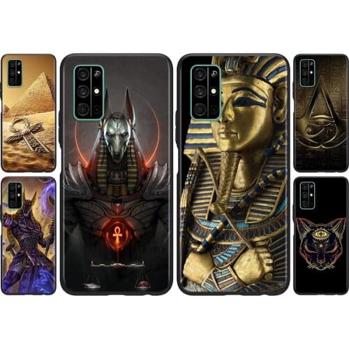 Silicone Cover Egypt Nefertiti Anubis Ankh For Huawei Honor 30i 10X 30S 9A 9S 9X 30 9C 20 20S V20 10i 10 7C Pro Lite Phone Case