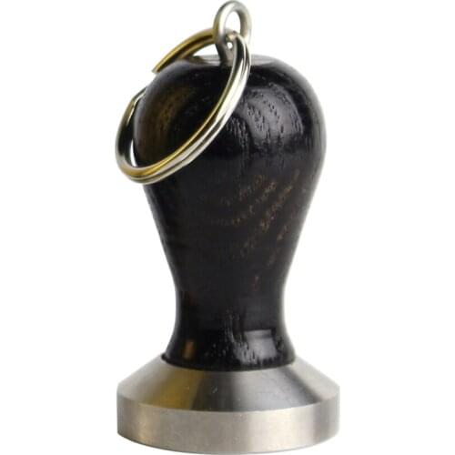 Soild Wooden Coffee Tamper Keychain Coffeeware Espresso Accessories Coffee Keyring Portable Creative Barista Couple Gift