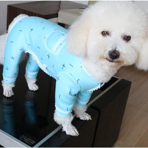 Pet Dog Jumpsuit Warm Plus Velvet Puppy Clothes Long Sleeve Bouncy Pajamas For Small Dogs Overalls Chihuahua Poodle Outerwear