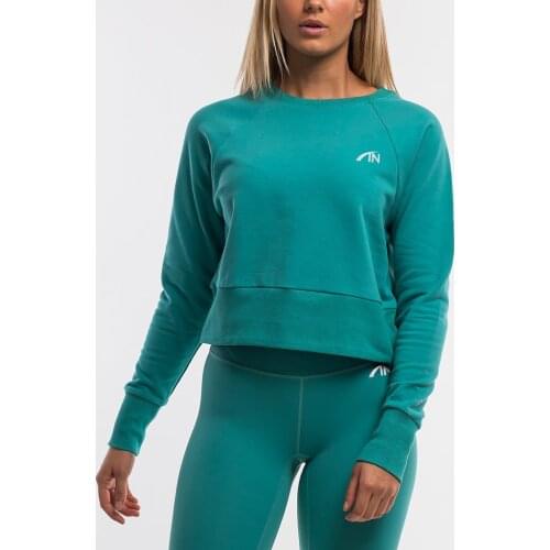 Muscle Aesthetics Tops European American Fashion Ultra Short Long Sleeve Sport Top Womens O-Neck Hooded Jogging Pullovers