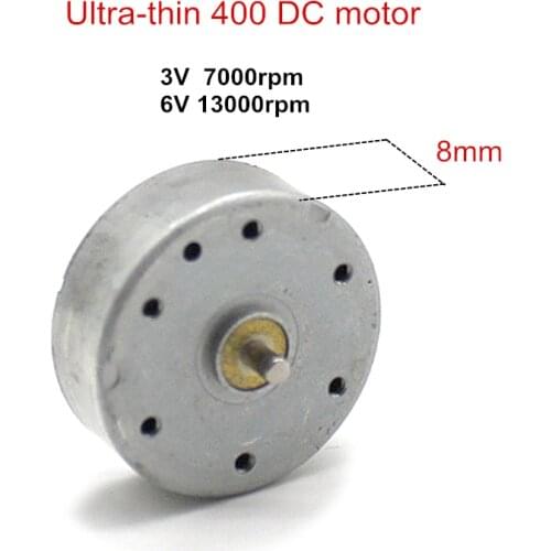Ultra-thin 8mm DC motor 400 mini diy motor 3V 6V 13000rpm high speed technology accessories motor