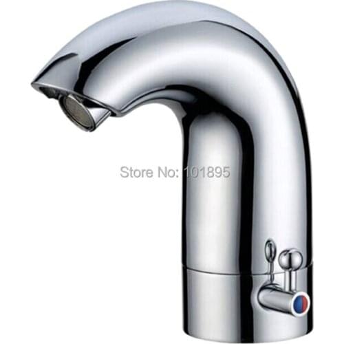 X7143B2 - Luxury Chrome Color DC6V Functions Brass Infrared Sensor Faucet