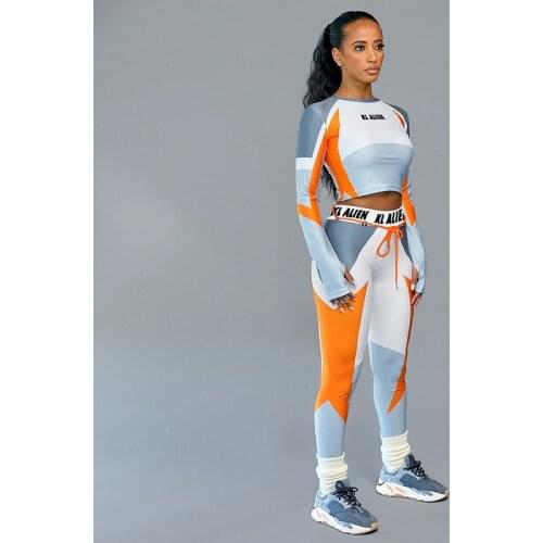 Womens Fitness Clothes Gym Set Running Tight Sportswear Women Dance Workout Yoga set Long Sleeve Top and Leggings Sports Suit