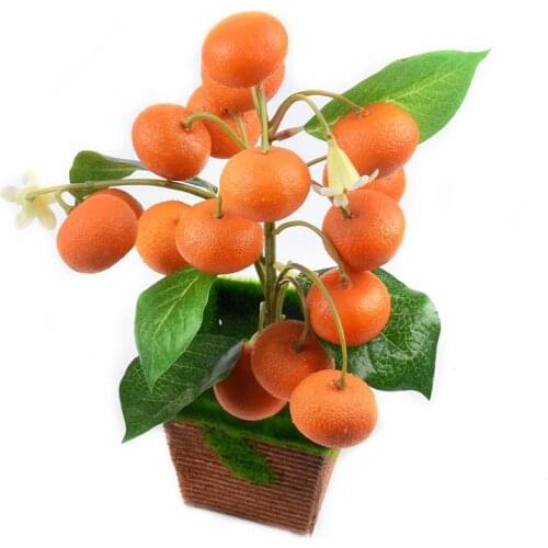 1PCS Mini Artificial Orange Super Apples Bouquet Foam Plastic Fake Fruit Model Party Kitchen Wedding Decoration Garden Craft