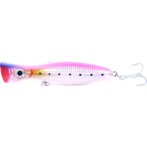 1pcs Popper Fishing Lure 90g Topwater Hard Artificial Plastic Bait Bass Wobblers Crankbait pesca carp fishing tackle