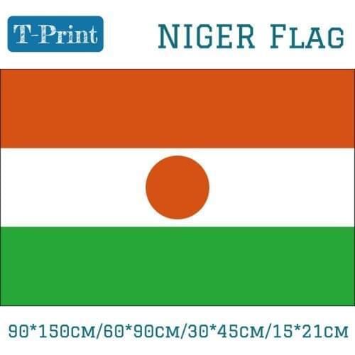 10PCS Flag Niger National Flag 90*150cm/60*90cm/15*21cm 3x5ft Printed Banner with Brass Metal Holes 30*45cm Car Flag