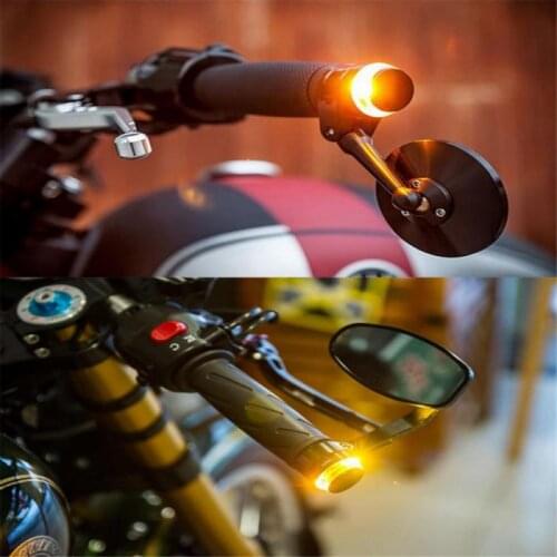 2 Piece Motorcycle Turn Signals Light LED SMD DC 12V Turn Signal Cafe Racer Motorcycle Lightings Intermitentes Cafe Racer