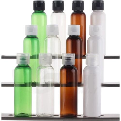 300pcs/lot 60ML plastic PET travel container bottle with flip top cap,sample Empty refillable bottle,emulsion lotion bottles