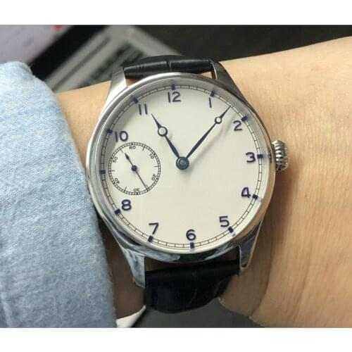 40mm Pilots watch no logo White dial Asian 6497 17 jewels Mechanical Hand Wind movement Mens Mechanical watches GR148-20