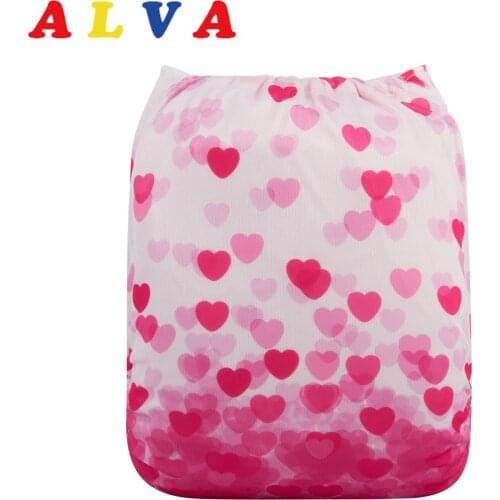 Alvababy Baby Cloth Diapers New Positioned Baby Cloth Nappy with 1pc Microfiber Insert