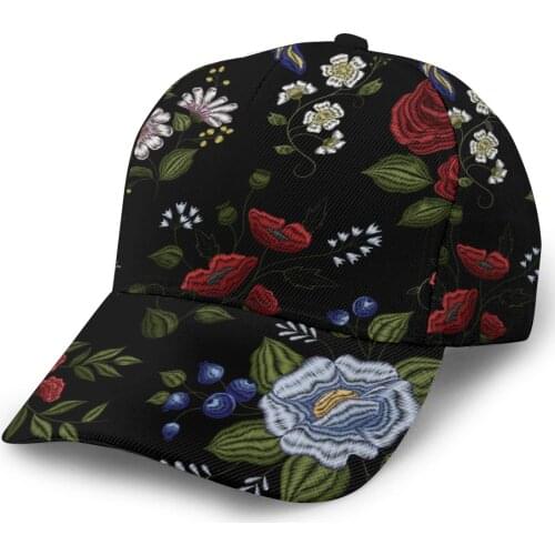 Floral Folk Fashion Embroidery Pattern Baseball Cap Fashion Men Hat Cap Summer Dad Hat Male Sports Hat