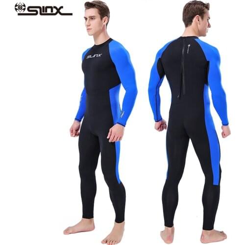 Lycra Wetsuit Men Surfing suit Snorkeling rashguard Long sleeve Full Body one piece set Skin Diving Suit Anti-Jellyfish swimwear