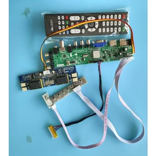 Kit for LTM190EX-L21/LTM190EX-L01 Controller board remote DVB-T Digital LCD Panel 4 CCFL HDMI VGA 1280X1024 30pin USB AV TV 19"