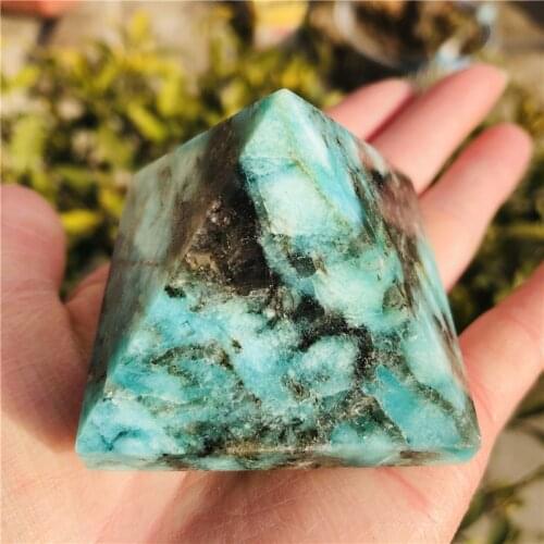 Natural Tianhe stone Crystal Polished pyramid Specimen Healing for Home table decoration