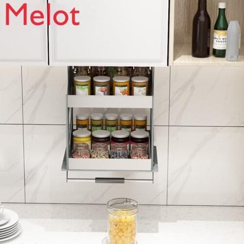 Zygoo Kitchen Wall Cupboard Lifting Drop-down Damping up and down Lifting Basket with Stop Cabinet Seasoning Hardware Accessorie