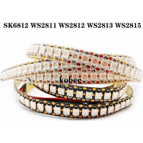 WS2811 WS2812B WS2813 WS2815 30/60/144Leds/m RGB LED Strip Individually Addressable Tape Light DC5V DC12V IP30/65/67