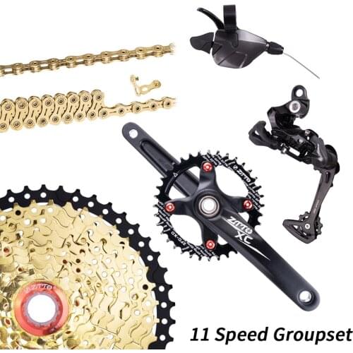 MTB 11 Speed Groupset Bicycle Shifter Rear Derailleur 11-46T Cassette Shifting Chain Crankset Chainring Chainwheel 11s Groupset