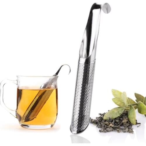 New Tea Strainer Amazing Stainless Steel Infuser Pipe Design Touch Feel Holder Tool Tea Spoon Infuser Filter Kitchen Accessories