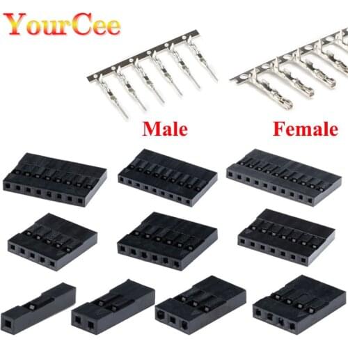 Dupont Connector Shell 2 3 4 5 6 7 8 9 10 11 12 13 16P Pin Single Row 2.54mm Terminal Male Female Connector Through Hole Housing