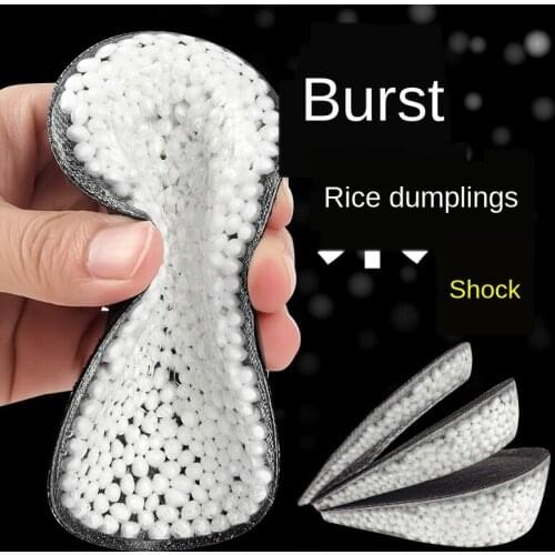 Popcorn Heightening Insole High Elasticity Shock Absorption Wear-resistant Nonslip Silicone Heightening Semi-pad Heel Pad Insole