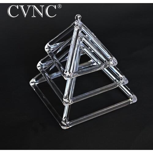 CVNC 6 Inch Clear Crystal Quartz Singing Pyramid