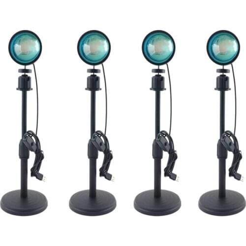 Projection Atmosphere LED Lamp Night Light,USB Projector 180 degree Rotation Photography Lamps for Bedroom Studio