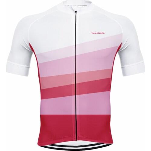 Pro Team RUNCHITA Summer Mens Short Sleeve Cycling Jersey MTB Road Bike Tops Clothing Sleeves