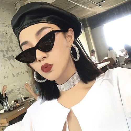 Trendy Retro Cat Eye Sunglasses Female Myopia Hip-hop European and American Sunglasses Glasses Triangle Driver Goggles Anti-glar