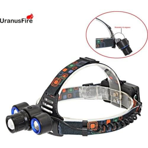 T6 LED Headlight Zoom Headlamp Head Lamp XM-L T6 + XPE Q5 LED Light 4 Modes Lanterna for outdoor fishing hunting