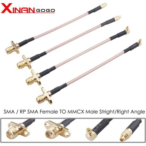 1pcs MMCX to RP-SMA Female Flange Panel Mount RG316 Pigtail FPV Antenna Extension Cord for TBS Unify PandaRC VTX