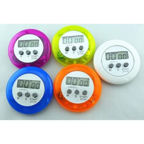 100PCS Special Offer Multi Plastic 100PCS Temporizador De Cozinha Round Electronic Timer Kitchen Countdown Timers