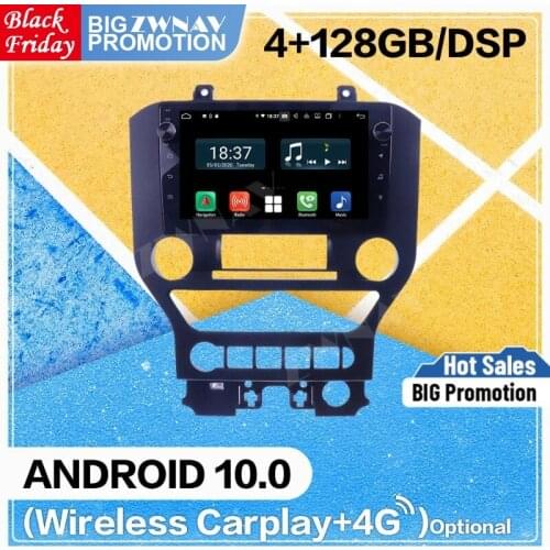 128G Carplay Android Screen Player For Ford Mustang 2015 2016 2017 2018 2019 2020 Auto Audio Stereo Radio Recorder GPS Head Unit