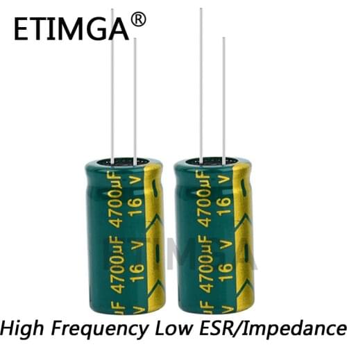 20PCS/LOT 4700uf16V Low ESR/Impedance High Frequency Aluminum Electrolytic Capacitor Size 13*25 16V 4700uf 20