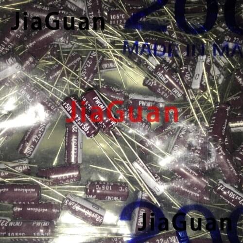 200PCS NEW NICHICON PW 50V22UF 5X11MM electrolytic capacitor 50V 22UF High frequency long life pw 22uF/50V