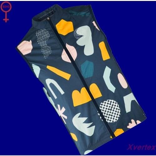 2021 Four Seasons Universal Sleeveless Cycling Vest Women Team Pro Victory Chimp Art Style Gielt Windproof Front Breathable Back