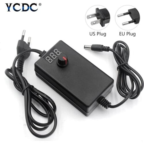 3-12V/9-24V Adjustable Power Adapter Supply For LED Strip Router DVD AC/DC Switching Regulated Power Supply LED Volt Display