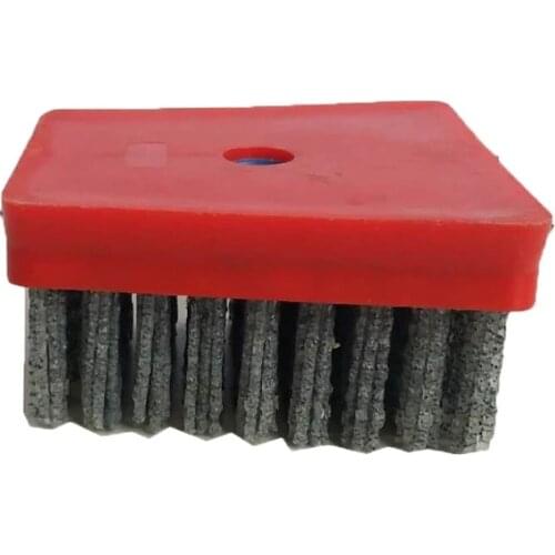 4 Inch Frankfurt Abrasive Nylon Antique Grinding Brush With Red Base For Polishing Granite Marble Stone