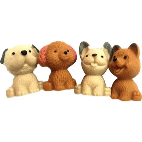 4 Types of Pet Plastic Puppies Paparazzi Gifts Dollhouse Play House Accessories