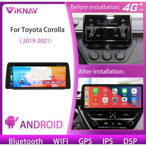 Android Car 12.3 inch For Toyota Corolla 2019 2020 2021 GPS Navigation Stereo Radio HD IPS Screen Multimedia Player head unit