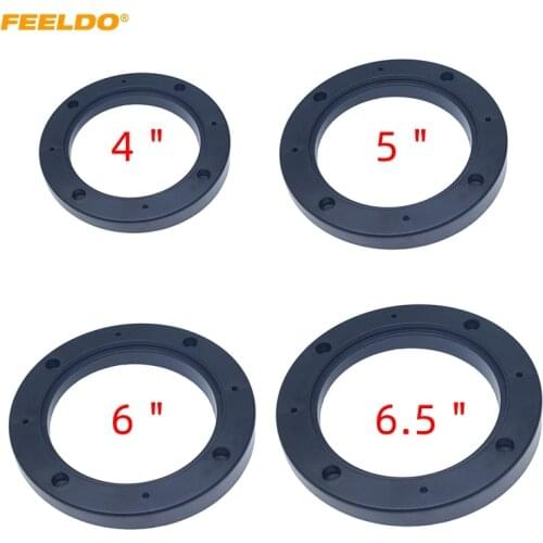 FEELDO 4" 5" 6" 6.5" Car Universal Stereo Speaker Spacer Adapter Beveled Speaker Mat for General Use All Cars Anti-Slip Mat