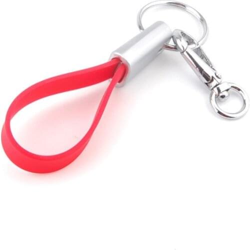 BBQ@FUKA 1Pc Hot Sale Red Silicone Keyring Key Chain Fob Ring Keychain Fit For Focus Keys Car Styling Promotional Gift Souvenir