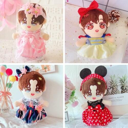 Snow White Princess Dress Lace Shoe Fit 20cm Handmade Doll Lovely Accessories Outfit Summer Dress For Exo Doll Girls Gifts