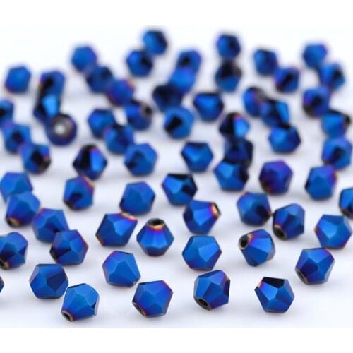 4mm Austrian Red Faceted Glass Bicone Beads for Needlework Materials Jewellery Diy Supplies Perles Loose Crystal Spacer Bead