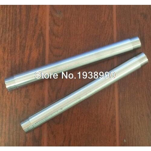 BSP 1/2" Male x 1/2" Male 304 Stainless Steel threaded Pipe Fitting SS304 L 200MM